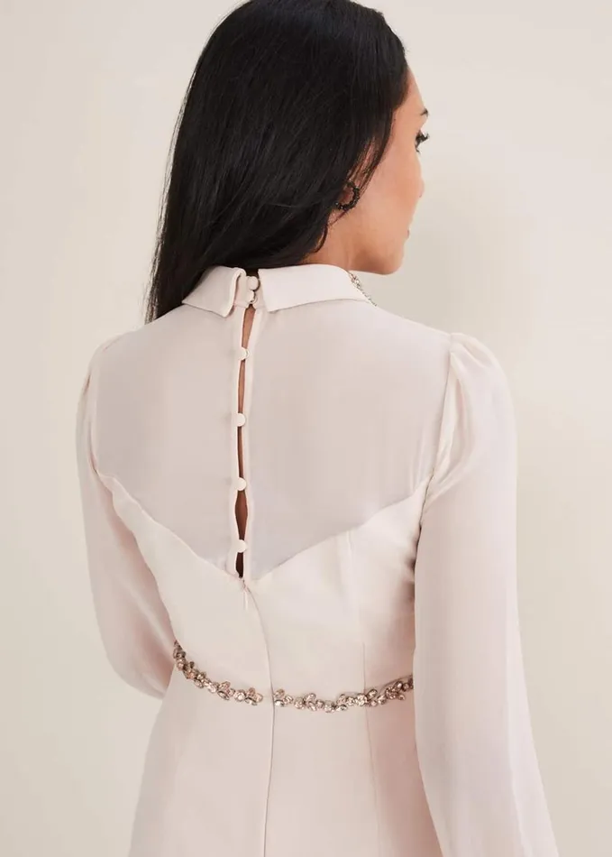 Phase Eight Petite Avah Embellished Bodycon Dress Antique Rose Women Dresses
