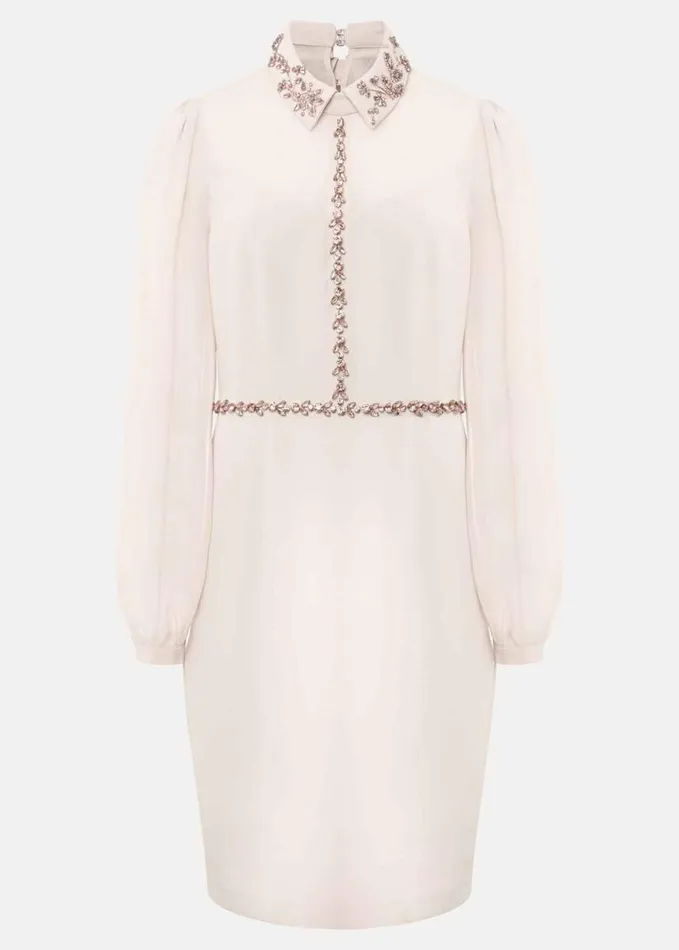 Phase Eight Petite Avah Embellished Bodycon Dress Antique Rose Women Dresses