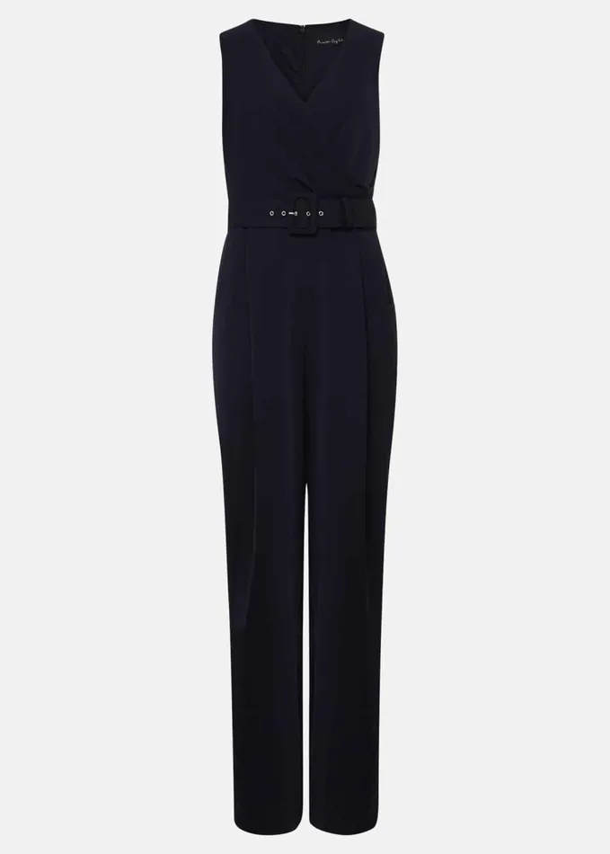 Phase Eight Petite Lissia Navy Wide Leg Jumpsuit Navy Women Dresses