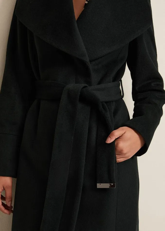 Phase Eight Petite Nicci Dark Green Wool Smart Coat Dark Green Women Petite Coats and Jackets