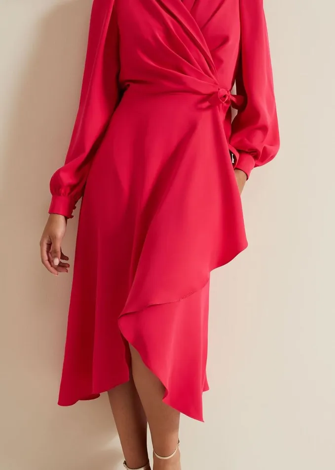 Phase Eight Petite Philippa Wrap Dress Pink Women Dresses