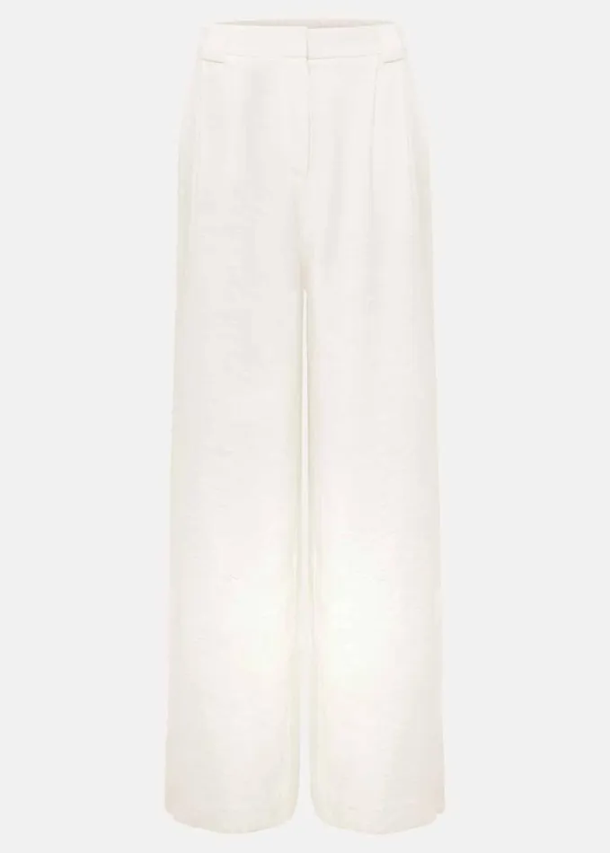 Phase Eight Petite Tyla White Wide Leg Trousers White Women Trousers