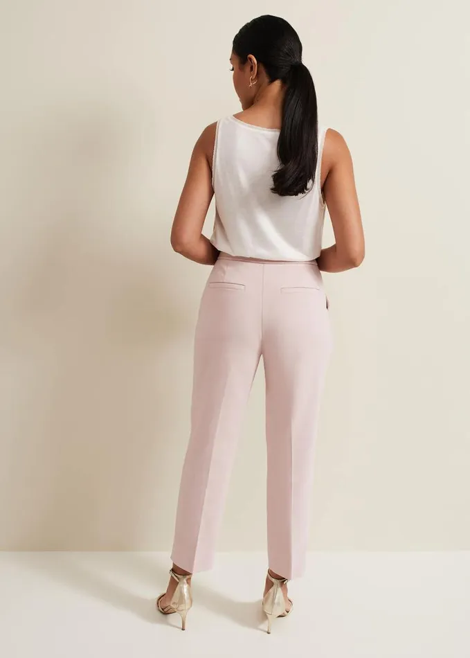 Phase Eight Petite Ulrica Tapered Suit Trouser Antique Rose Women Trousers