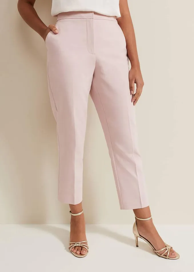Phase Eight Petite Ulrica Tapered Suit Trouser Antique Rose Women Trousers