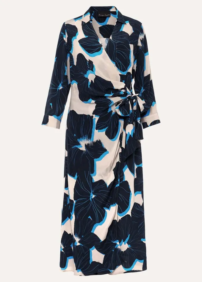 Phase Eight Rae Floral Wrap Dress Bluecamelpink Women Dresses