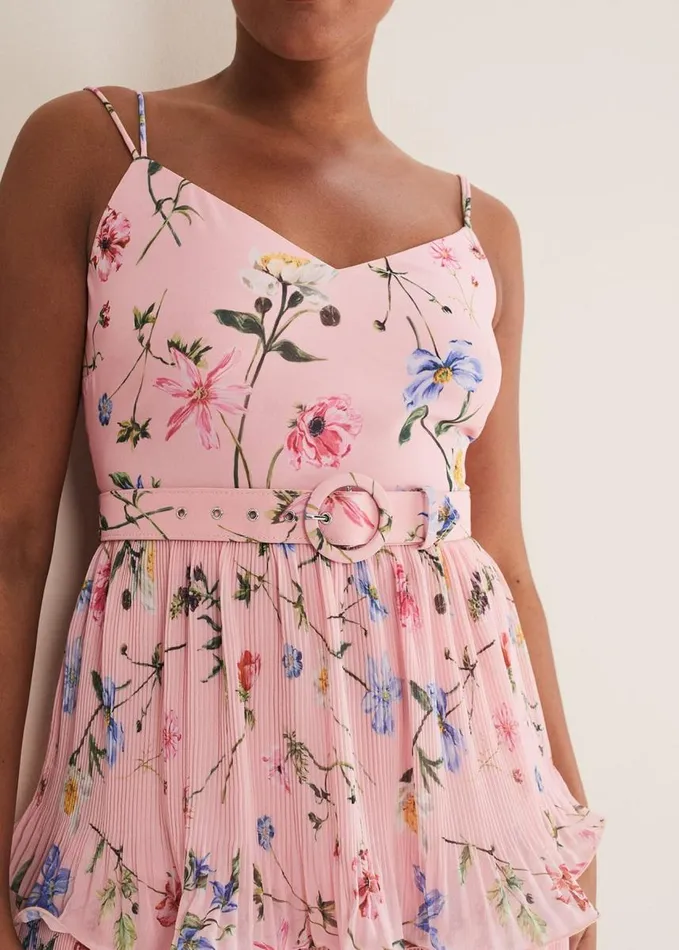 Phase Eight River Floral Tiered Midi Dress Pinkmulti Women Dresses