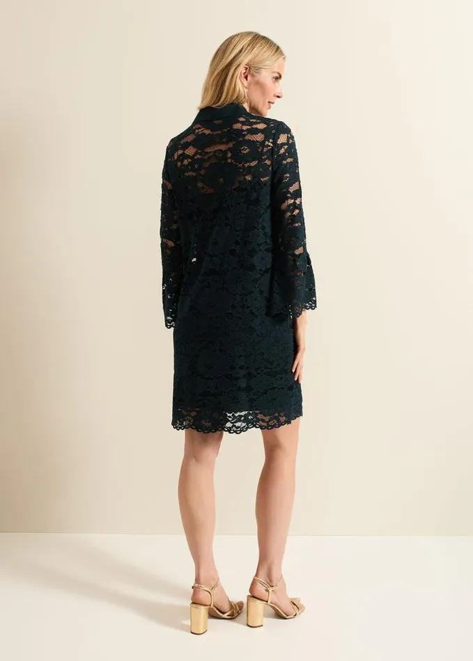 Phase Eight Rojina Teal Lace Shirt Dress Teal Women Dresses