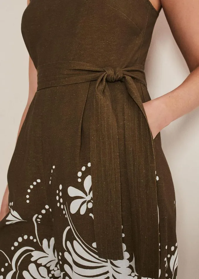 Phase Eight Rosalia Wide Leg Jumpsuit Khaki Women Dresses