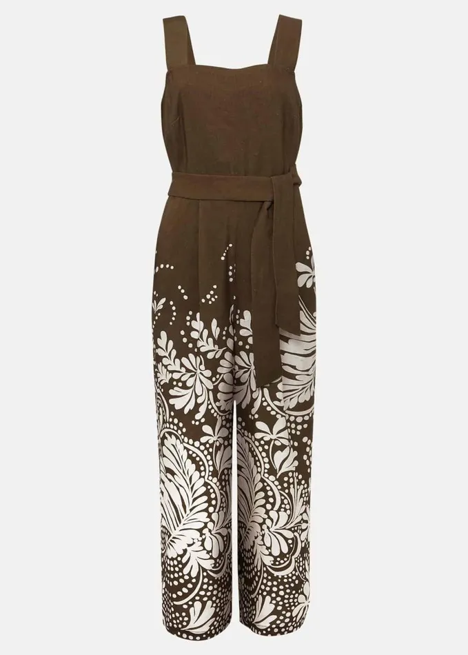 Phase Eight Rosalia Wide Leg Jumpsuit Khaki Women Dresses