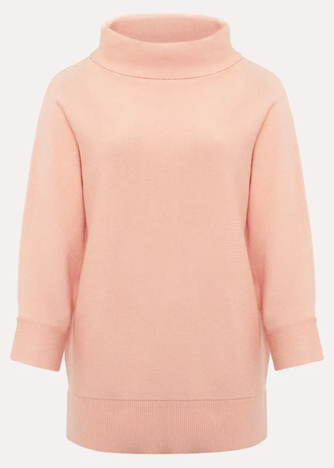 Phase Eight Salima Funnel Neck Knit Pale Apricot Women Knitwear