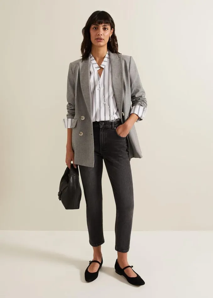Phase Eight Sara Slim Leg Jeans Black Women Trousers