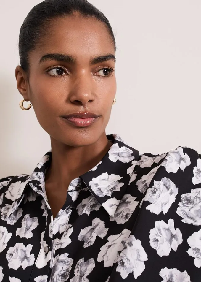 Phase Eight Selika Floral Swing Mini Dress Blackmulti Women Dresses
