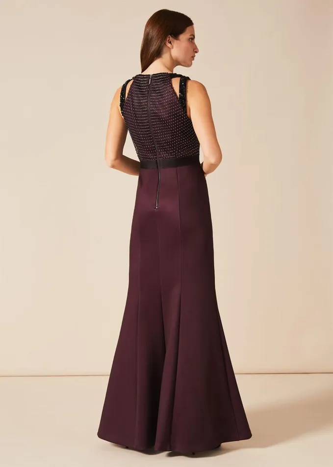 Phase Eight Sofia Beaded Bodice Dress Port Women Dresses