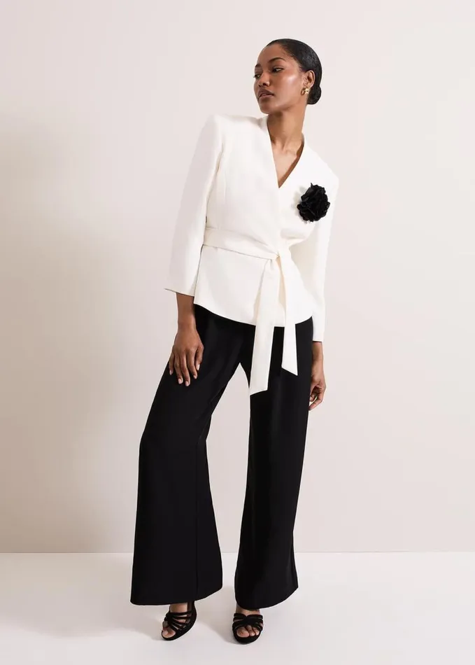 Phase Eight Sophin Ivory Corsage Jacket Ivory Women Jackets
