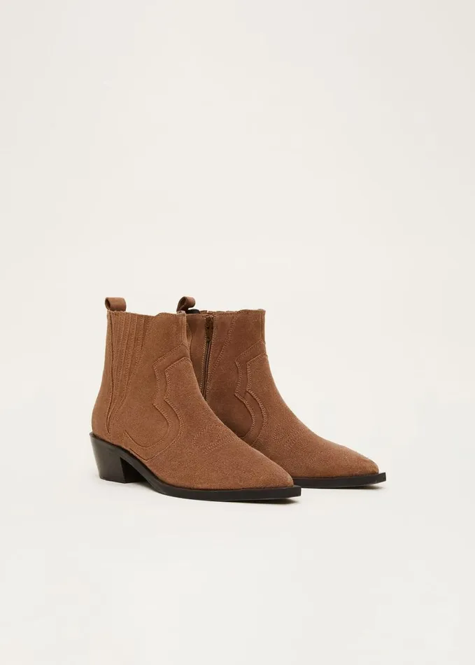 Phase Eight Suede Ankle Boots Tan Women Boots
