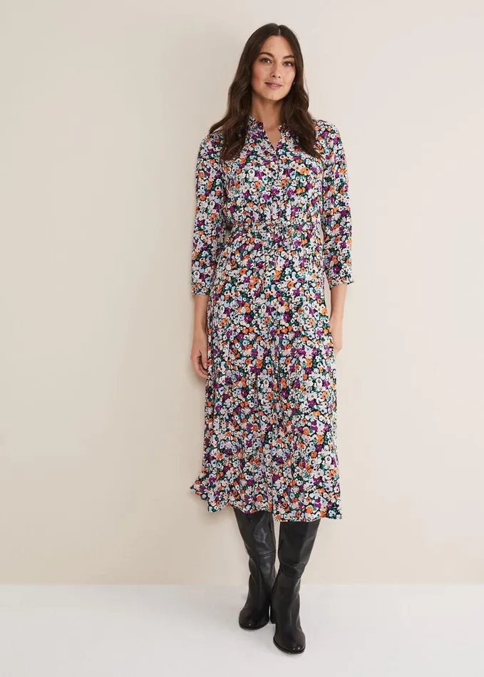 Phase Eight Tana Floral Midaxi Dress Multicoloured Women Dresses