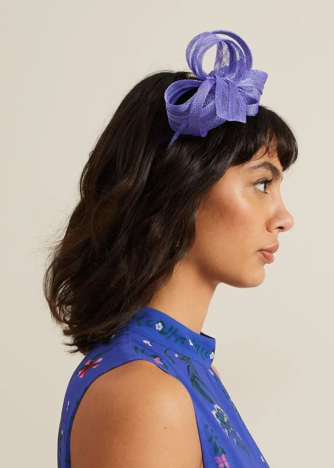 Phase Eight Twist Bow Headband Blue Women Fascinators and Hats