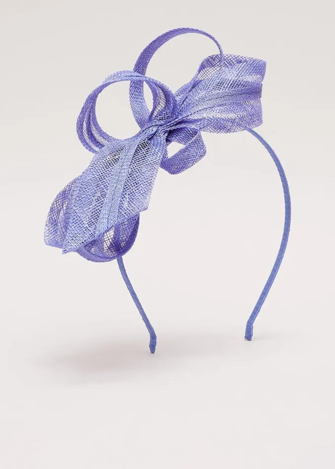 Phase Eight Twist Bow Headband Blue Women Fascinators and Hats