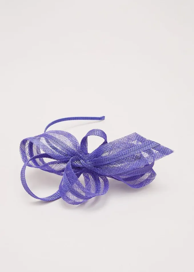 Phase Eight Twist Bow Headband Blue Women Fascinators and Hats