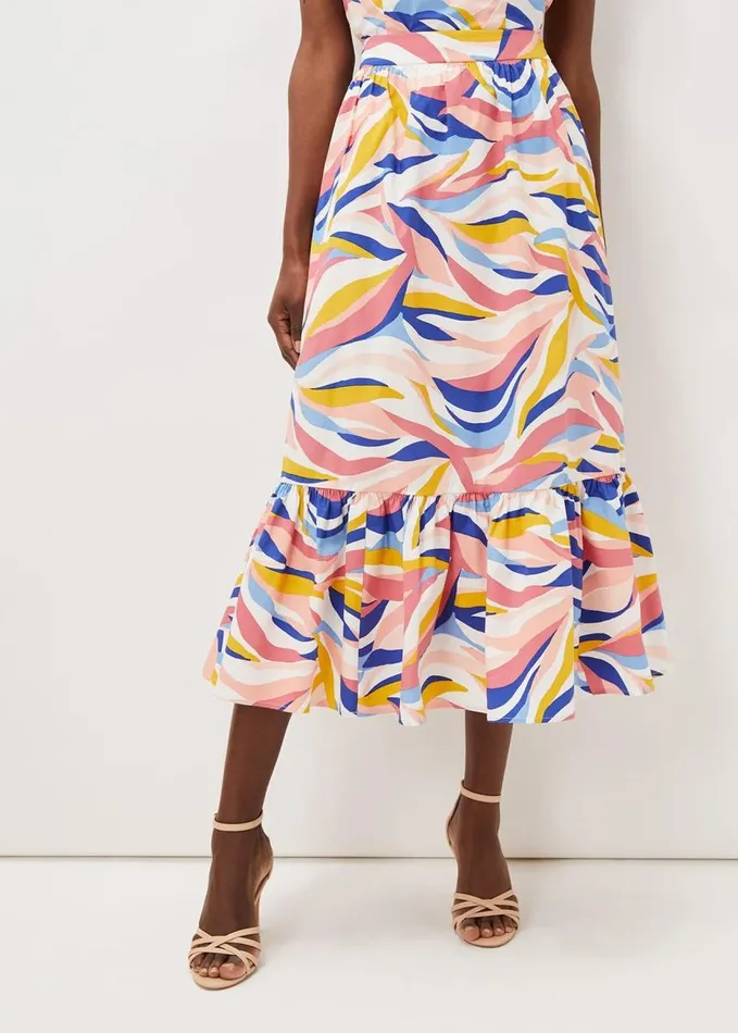 Phase Eight Tyra Wave CoOrd Midi Skirt Multicoloured Women Skirts