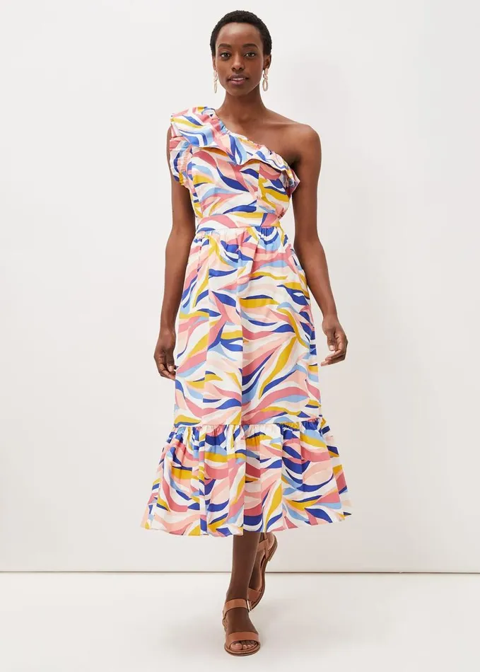Phase Eight Tyra Wave CoOrd Midi Skirt Multicoloured Women Skirts