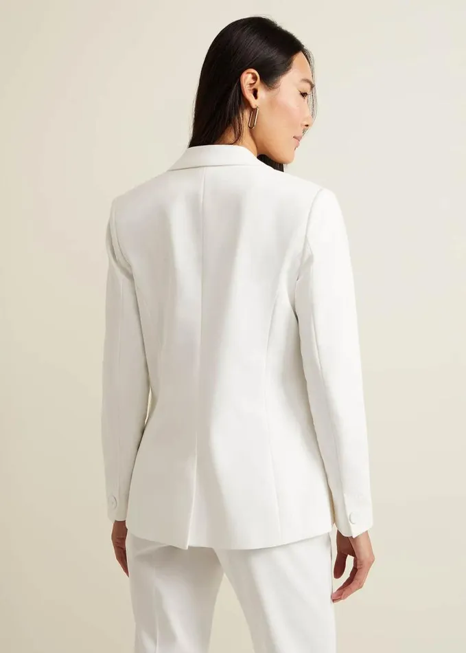 Phase Eight Ulrica Fitted Suit Jacket White Women Jackets