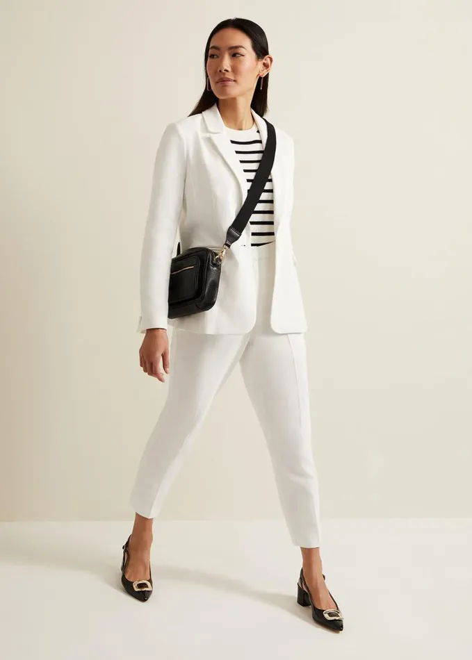 Phase Eight Ulrica Fitted Suit Jacket White Women Jackets