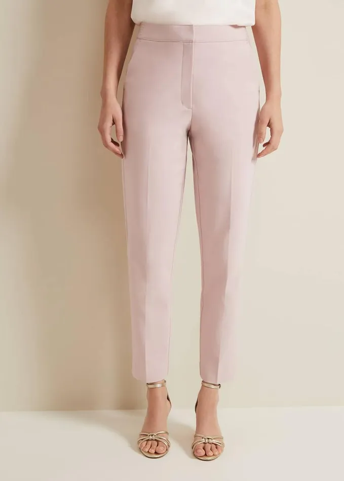 Phase Eight Ulrica Tapered Suit Trouser Antique Rose Women Trousers