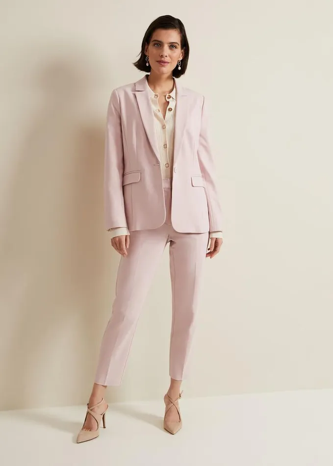 Phase Eight Ulrica Tapered Suit Trouser Antique Rose Women Trousers