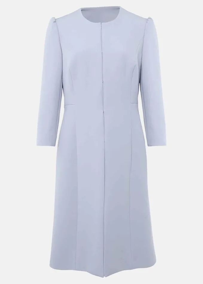 Phase Eight Venita Bow Long Jacket Light Cornflower Women Jackets