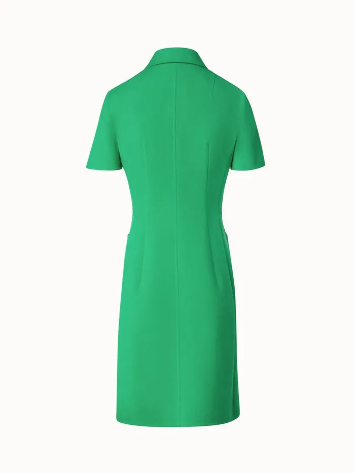 Polo Dress In Cotton Silk DoubleFace Leaf Women Akris Dresses
