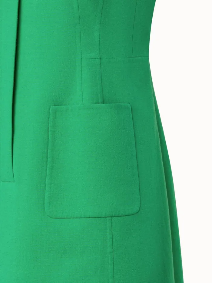 Polo Dress In Cotton Silk DoubleFace Leaf Women Akris Dresses