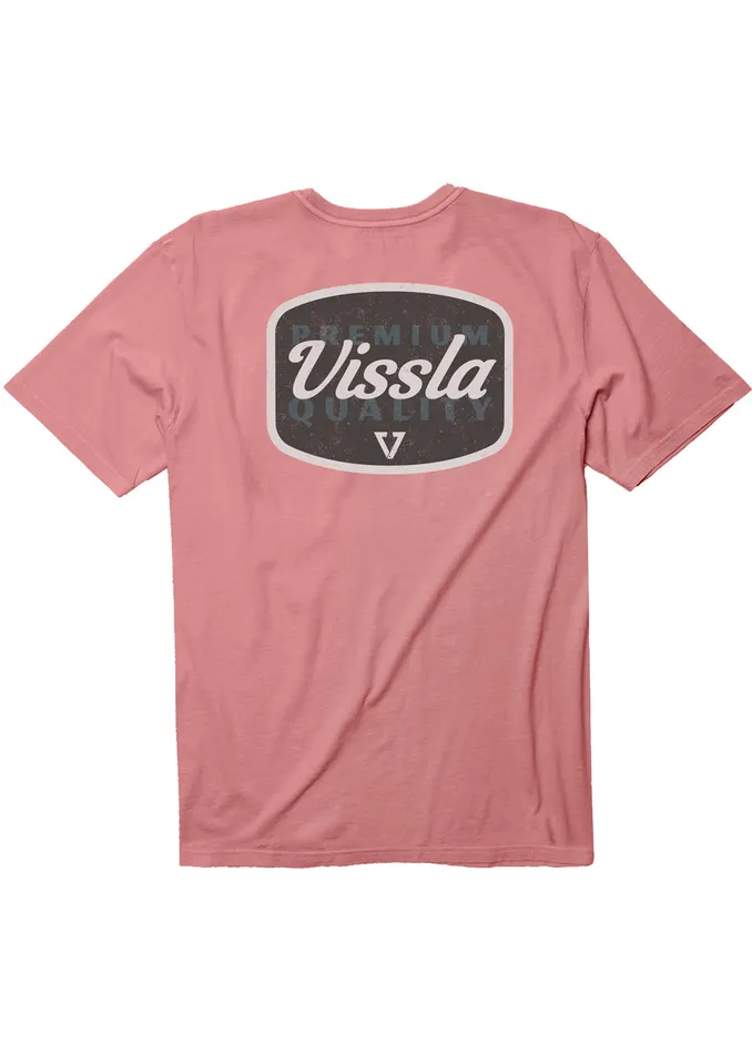 Premium Tees Vissla Men Dynasty Ss Pkt Tee Dusty Rose