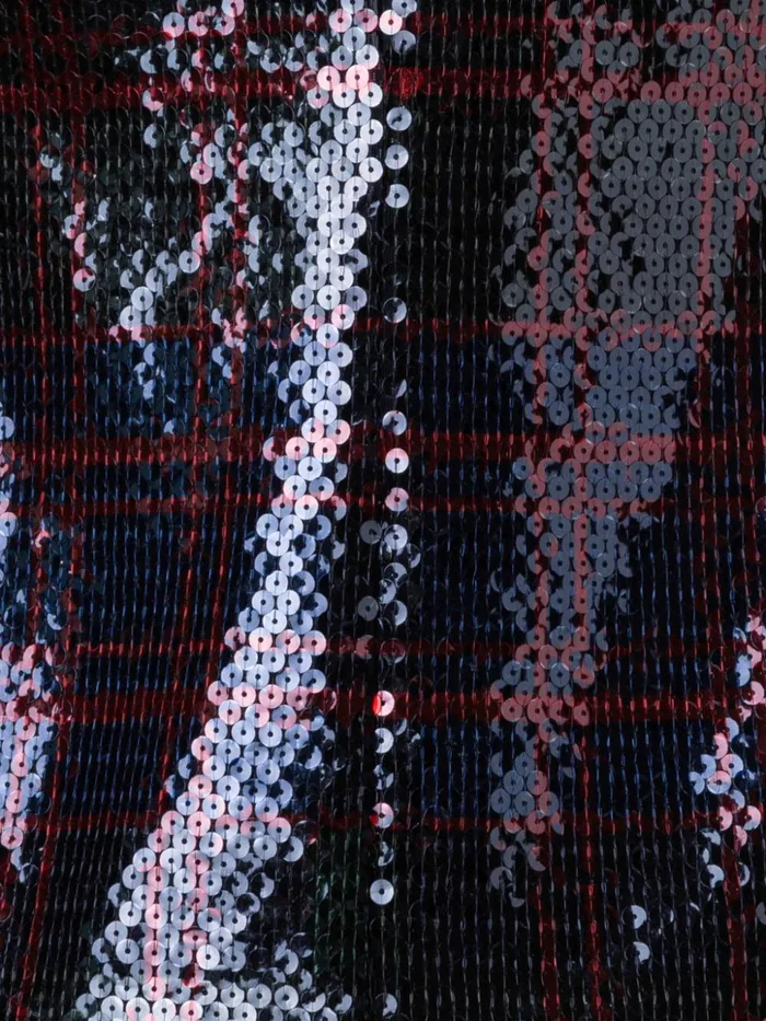 Printed Check Sequins Jacket Blackruby Red Women Akris Jackets