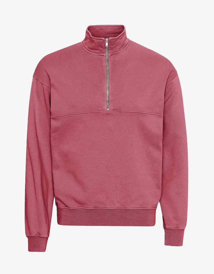 Quarter Zips Organic Quarter Zip 8211 Raspberry Pink 8211 Colorfulstandard Men