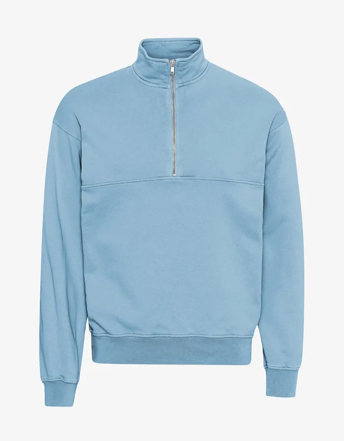 Quarter Zips Organic Quarter Zip 8211 Seaside Blue Colorfulstandard Women