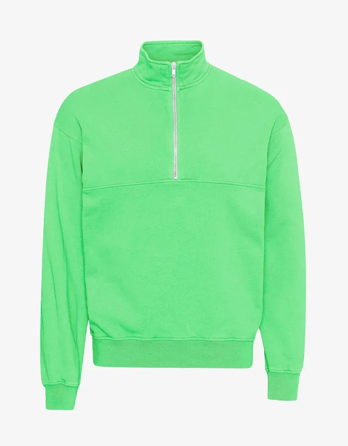 Quarter Zips Organic Quarter Zip 8211 Spring Green 8211 Colorfulstandard Men