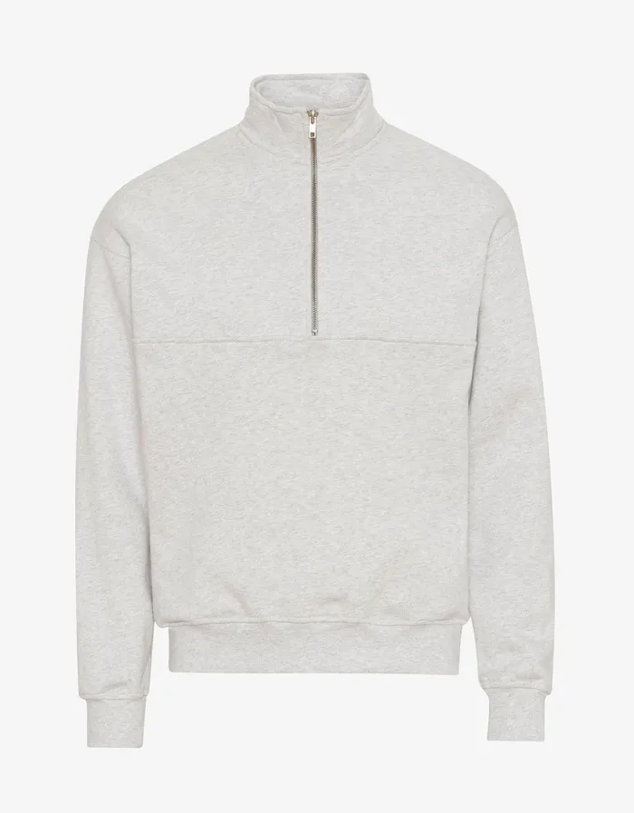 Quarter Zips Women Organic Quarter Zip 8211 Snow Melange Colorfulstandard