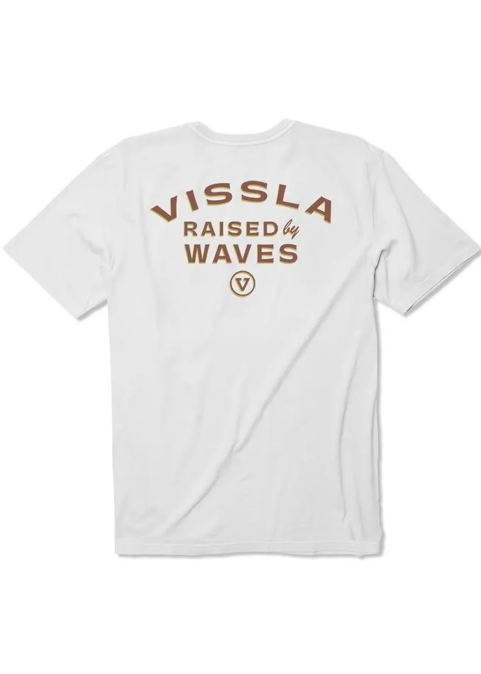 Raised By Ss Pkt Tee White Premium Tees Vissla Men