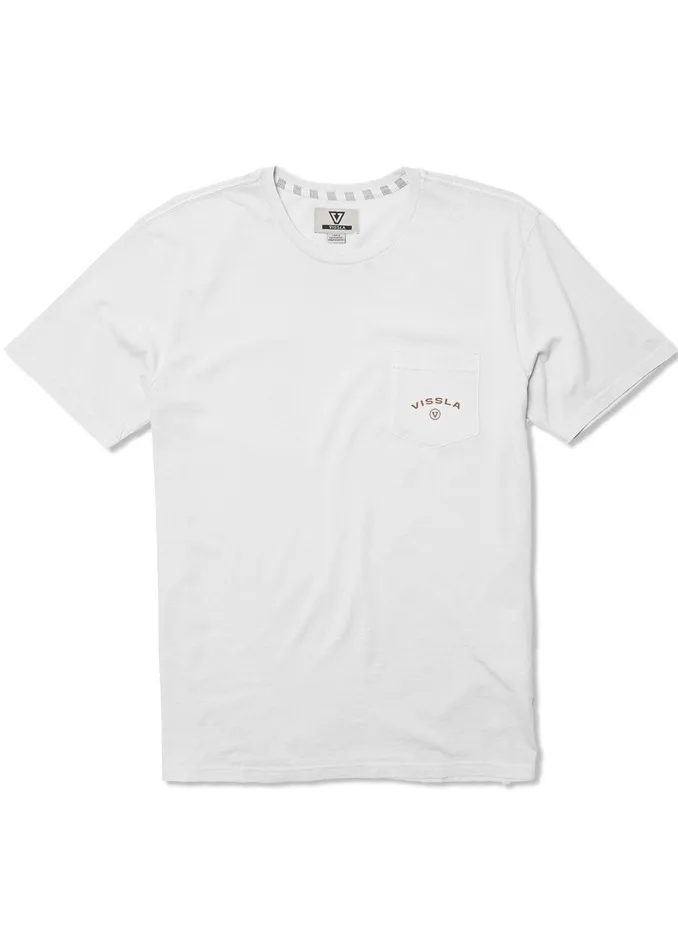 Raised By Ss Pkt Tee White Premium Tees Vissla Men Raised By Ss Pkt Tee White Premium Tees Vissla Men