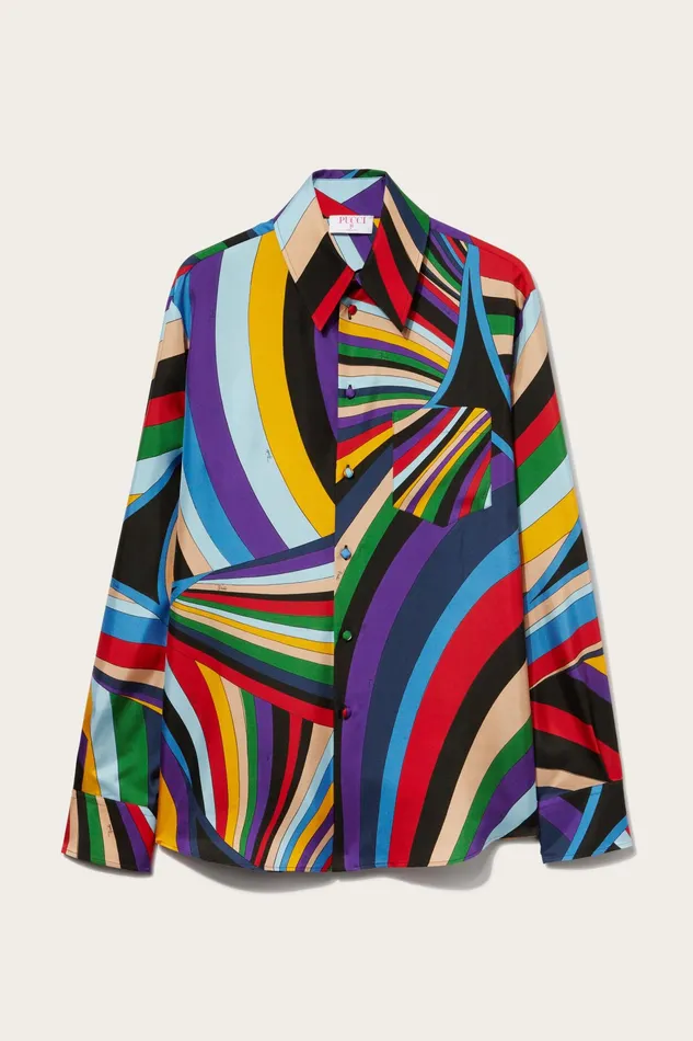 Ready To Wear Men PUCCI IridePrint SilkTwill Shirt