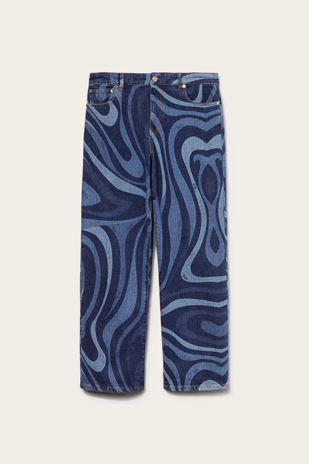 Ready To Wear Men PUCCI MarmoPrint Straight Leg Jeans