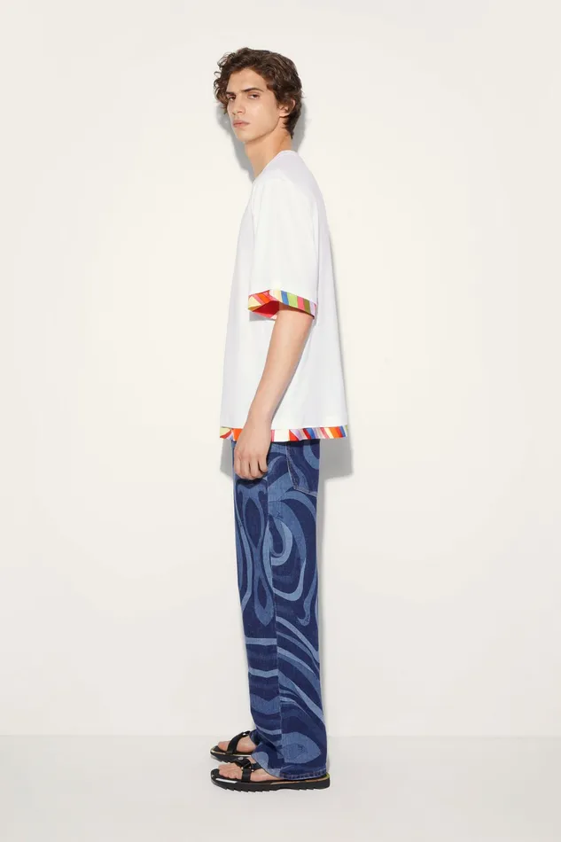Ready To Wear Men PUCCI MarmoPrint Straight Leg Jeans