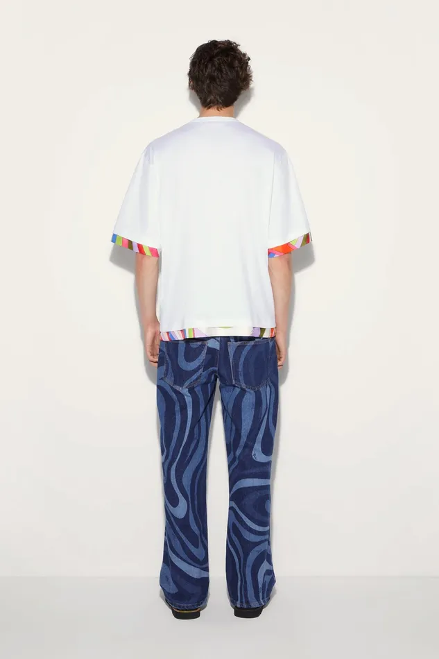 Ready To Wear Men PUCCI MarmoPrint Straight Leg Jeans