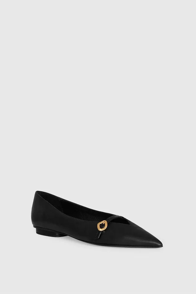 Rebecca Minkoff Buckle Flat Black Women
