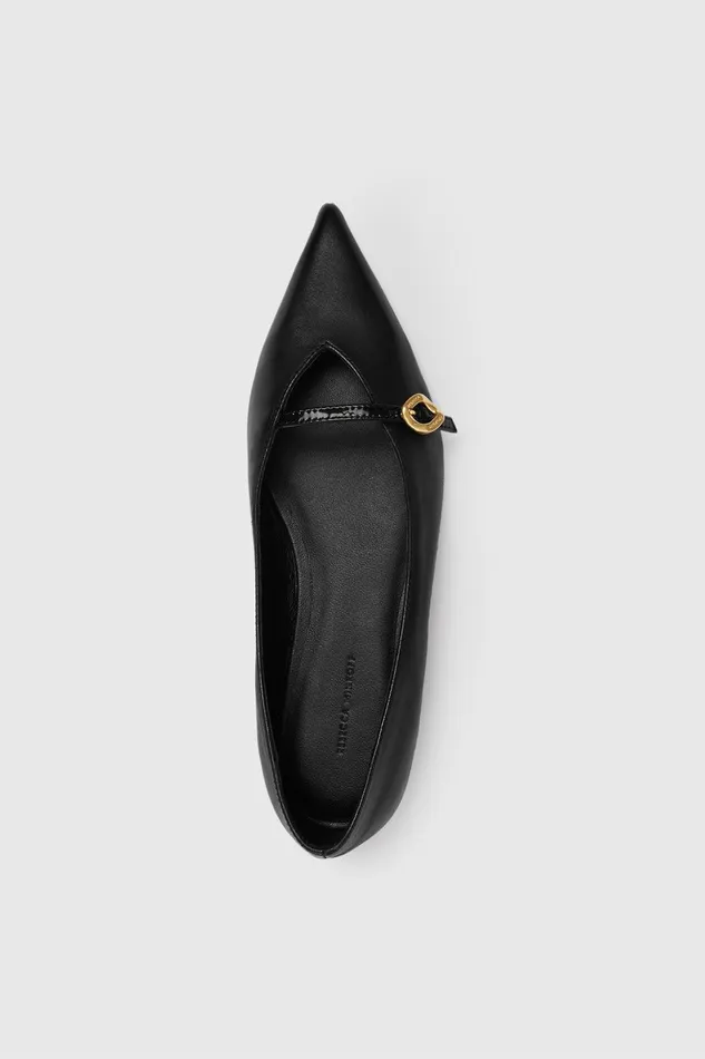 Rebecca Minkoff Buckle Flat Black Women