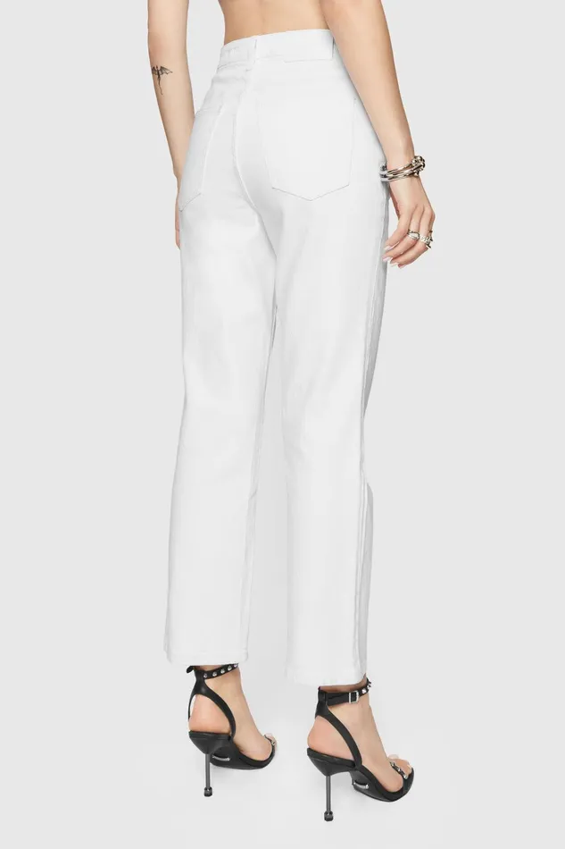 Rebecca Minkoff Hudson Cropped Kick Flare Alabaster Wash Women Bottoms
