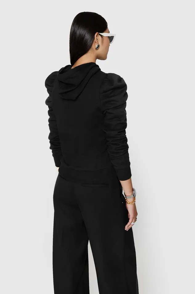 Rebecca Minkoff Janine Hoodie Black Women Tops