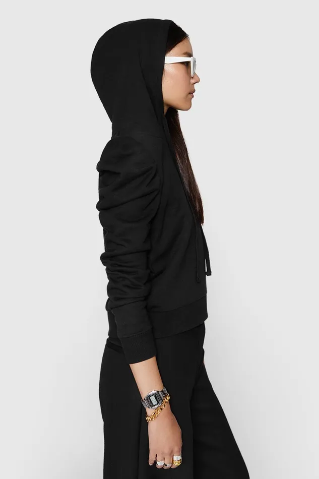 Rebecca Minkoff Janine Hoodie Black Women Tops