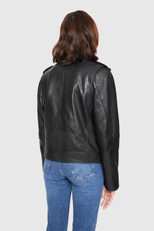 Rebecca Minkoff Jett Moto Black Women Outerwear